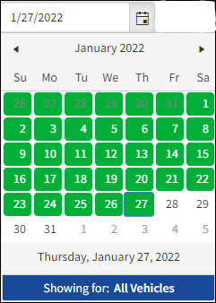 Drop-Down Calendar