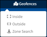 Geofences Search Menu