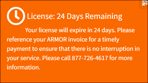 License Expiration Notification 