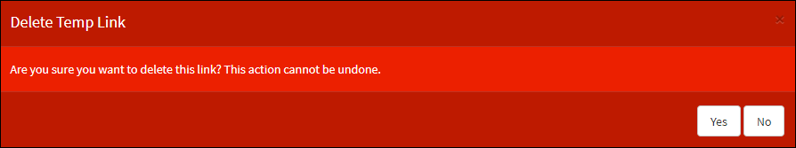 Video Link Deletion Confirmation Video Link Deletion Confirmation