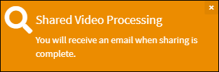 Video Sharing Processing Message