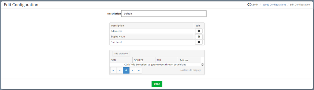 Edit Configuration Window