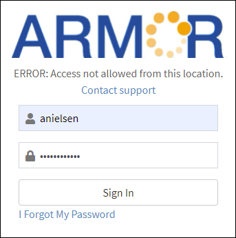 Unregistered Whitelisted IP Login Error