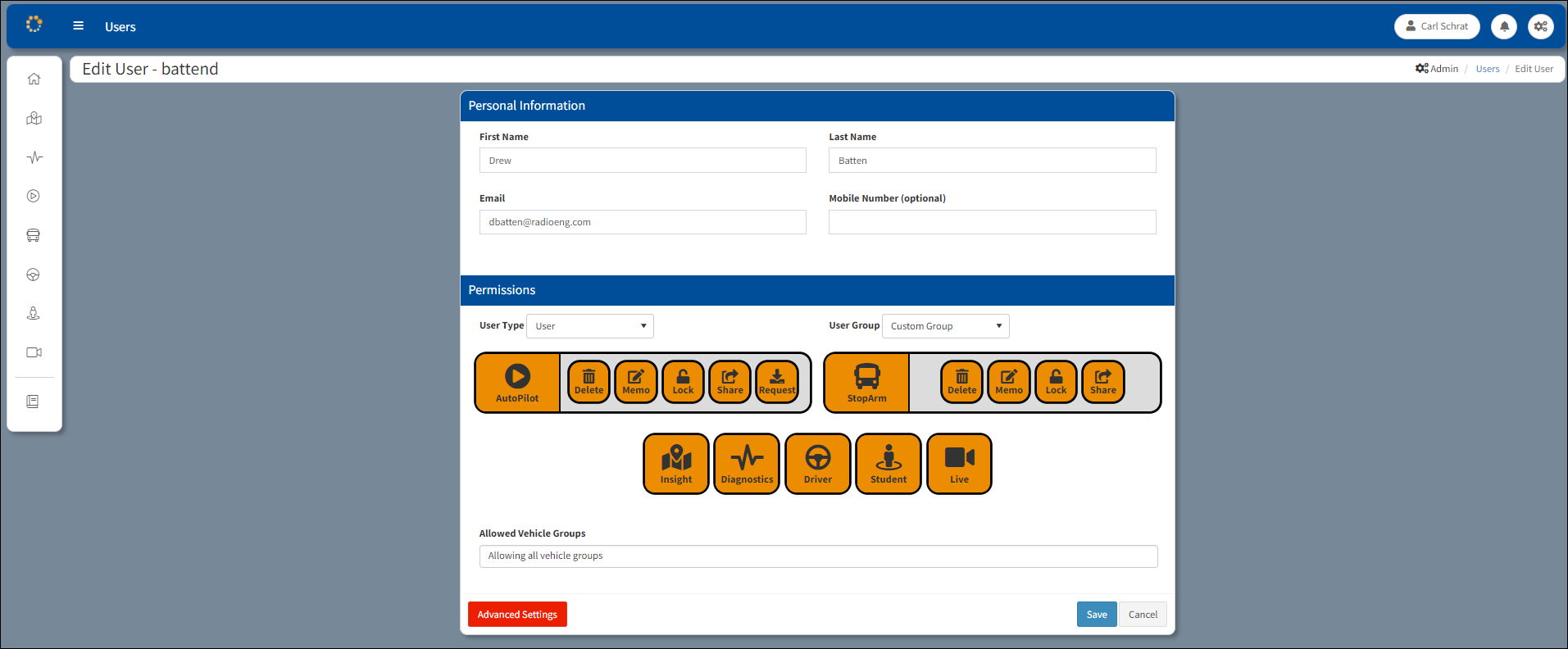 Custom User Group