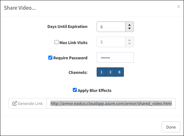 Generating Video Link