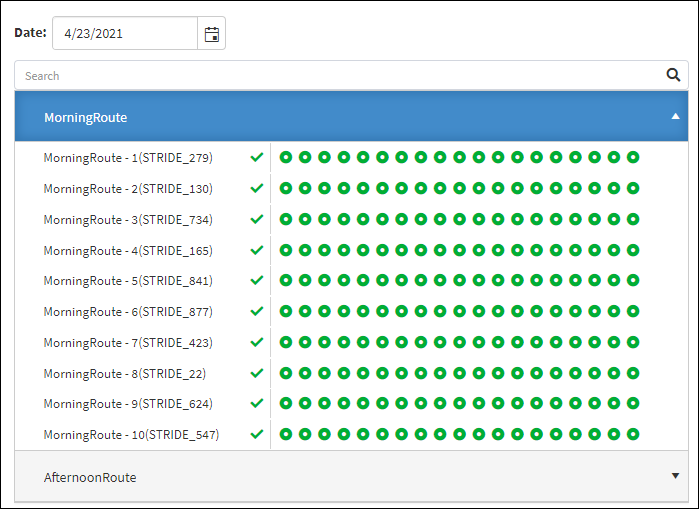 Typical Route Summary