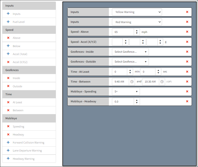 Data Search Window with Entries