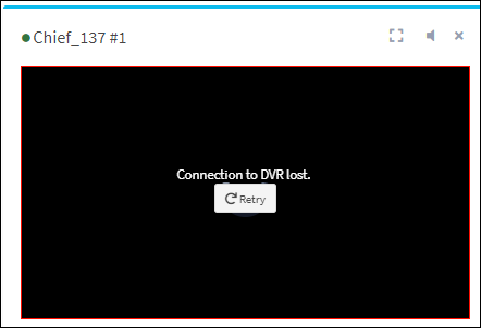 Connection to DVR Lost Message
