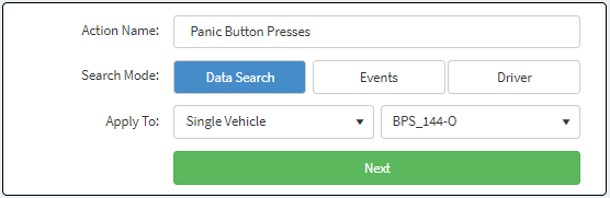 Data Search Selected