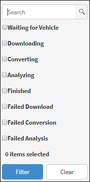 Stop Arm status filter values