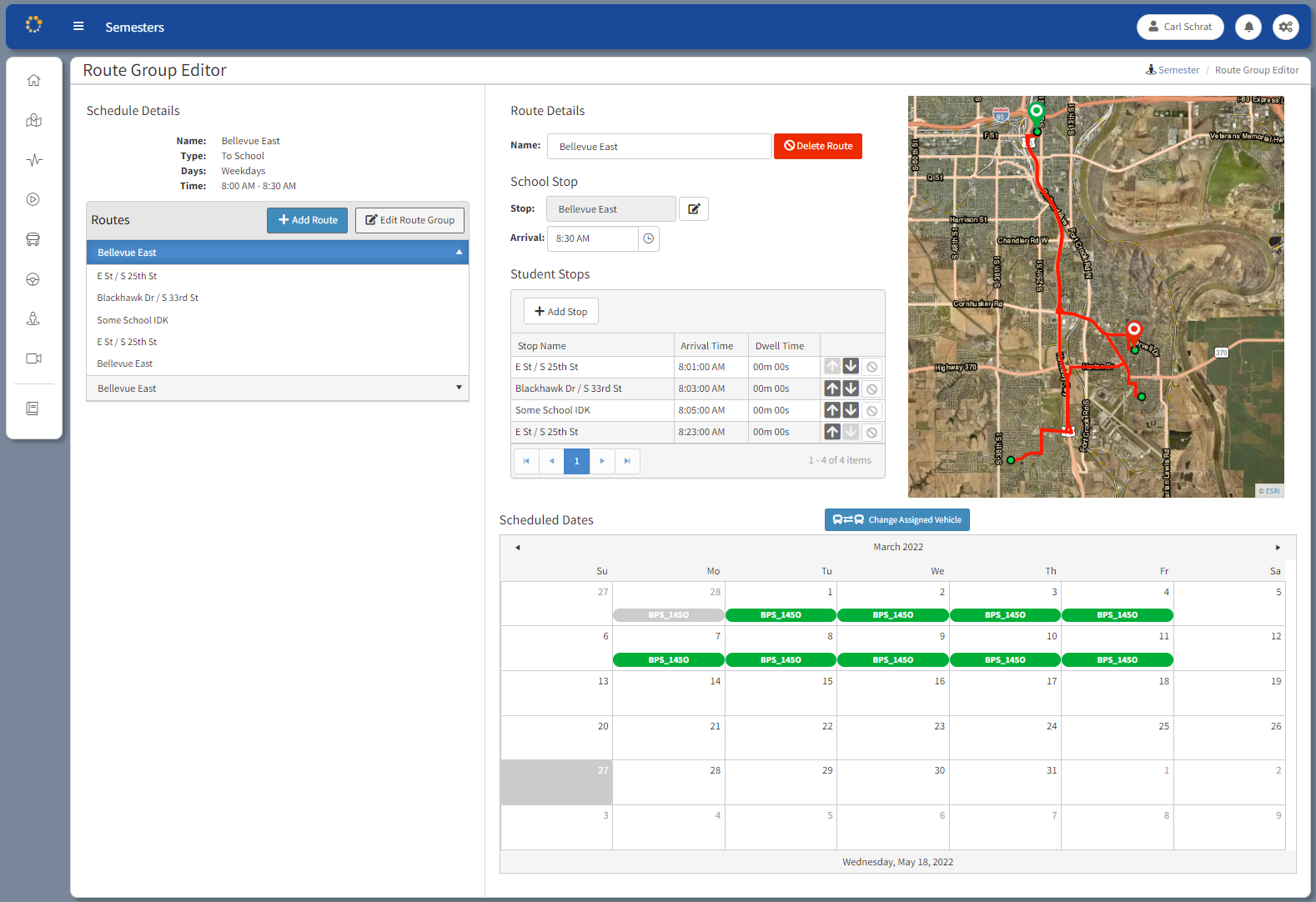 Route Group Editor Window