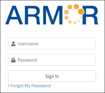 ARMOR Login Window