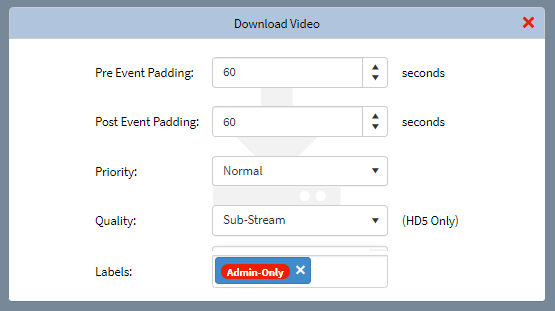 Select a Video Label from Drop-Down