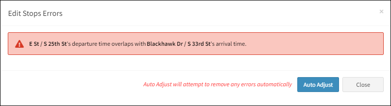 Dwell Time and Arrival Time Overlap Error