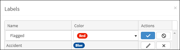 Edit Name and Color of Label