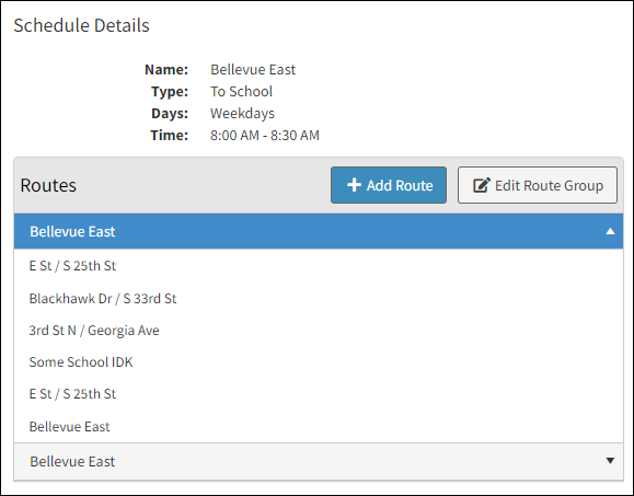 Schedule Details