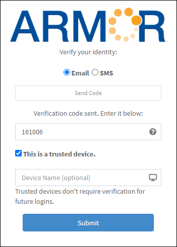 Selected Trusted Device check box