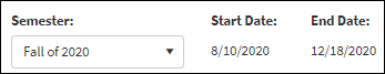 Semester Drop-down